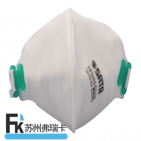 HF0203 產(chǎn)品名稱：蚌型折疊式防塵口罩